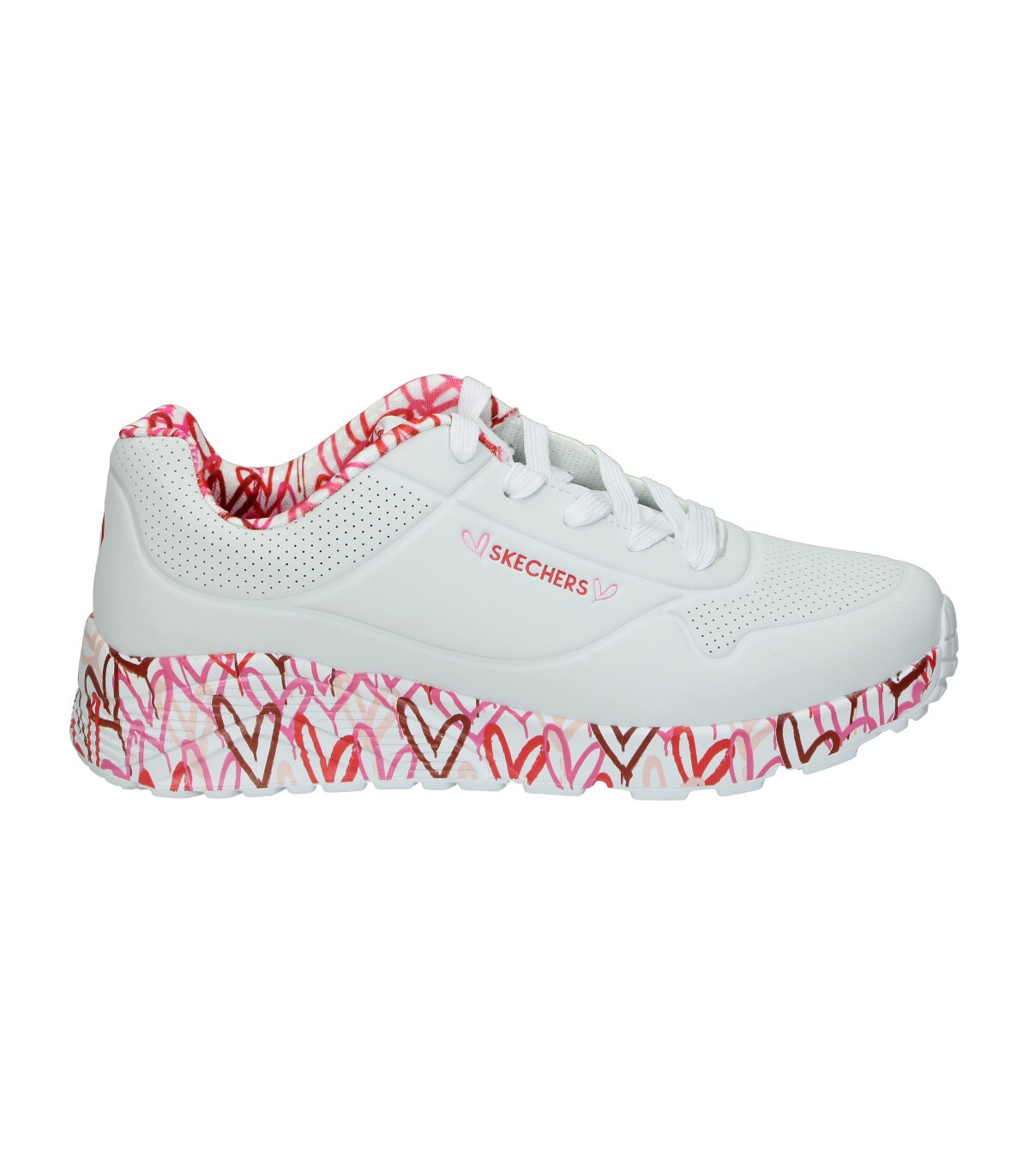Zapatillas blancas de mujer Skechers Lovely Luv online en MEGACALZADO